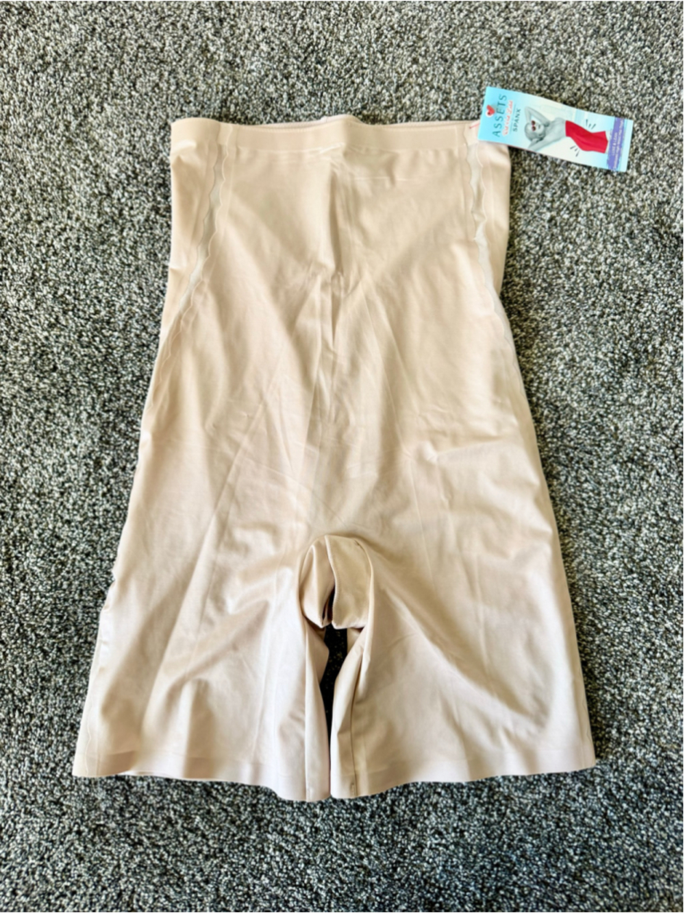 Women's Assets by Spanx Shapewear XL Beige Scalloped High-Waist Mid-Thigh